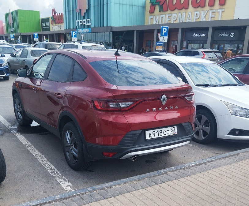 а 918 оо 83, Renault Arkana 1st gen (LJL/LJC), 2019–2023