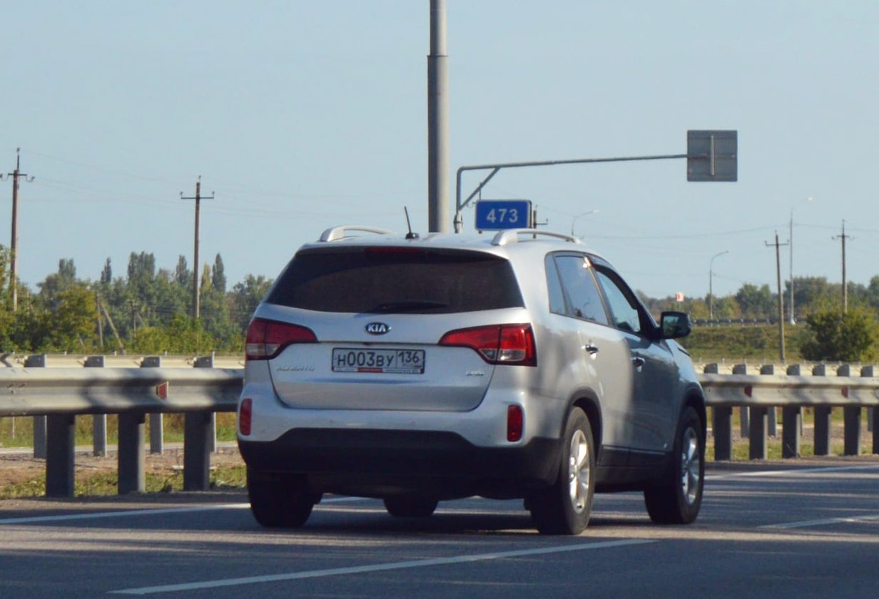 н 003 ву 136, Kia Sorento 2nd gen (XM), facelift, 2012–2015 (­–2020 for CIS-market)