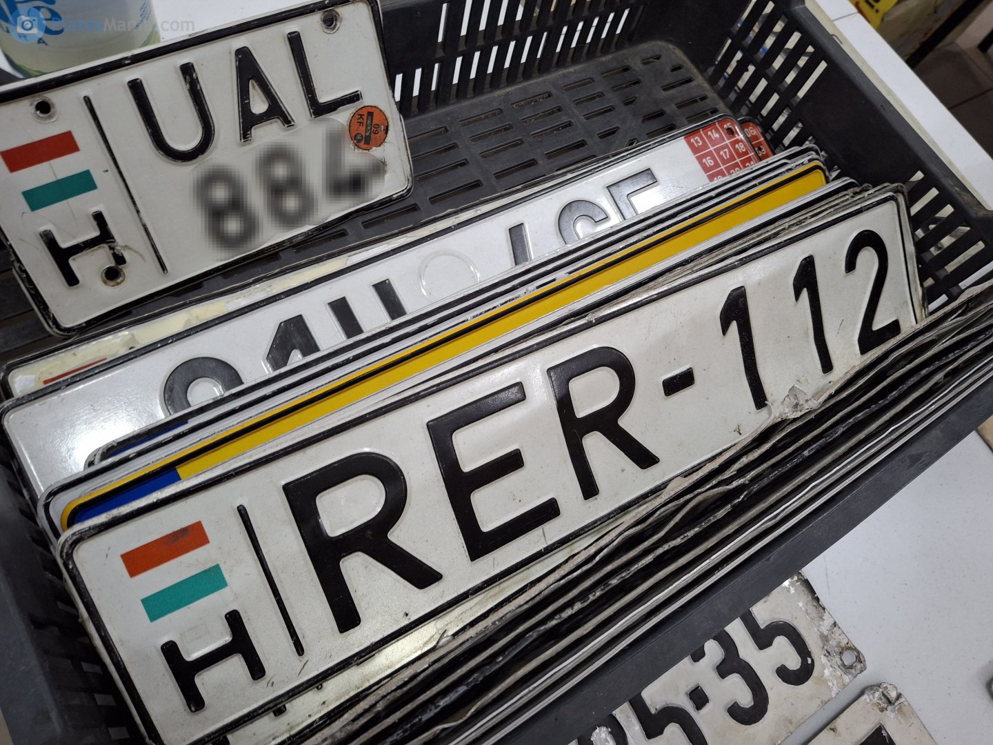 RER-112, License plate without vehicle 