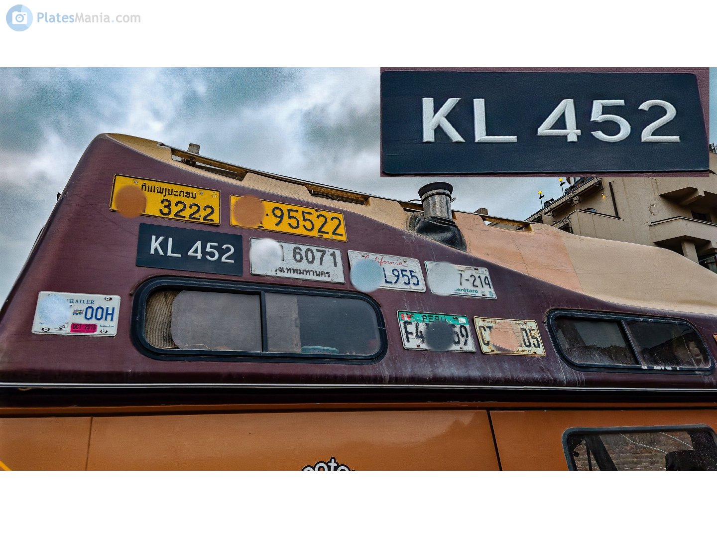 KL 452, License plate without vehicle 