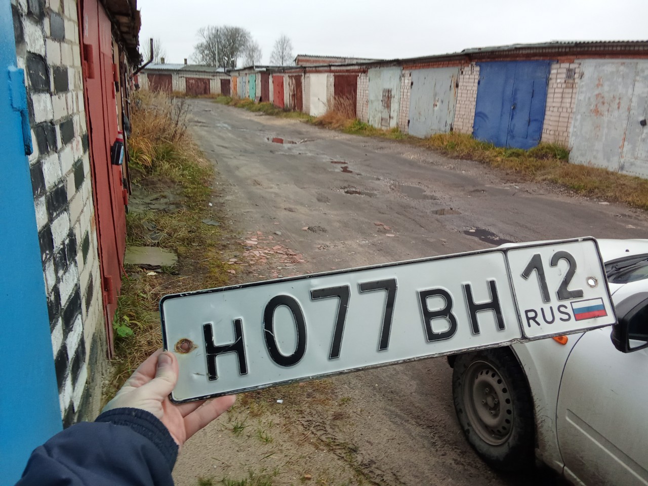 н 077 вн 12, License plate without vehicle 