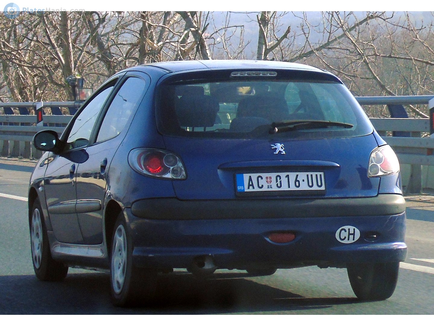AC 016-UU, Peugeot 206 1st gen 5-door Hatch (T11), 1998–2009 (–2012 for IR-market)