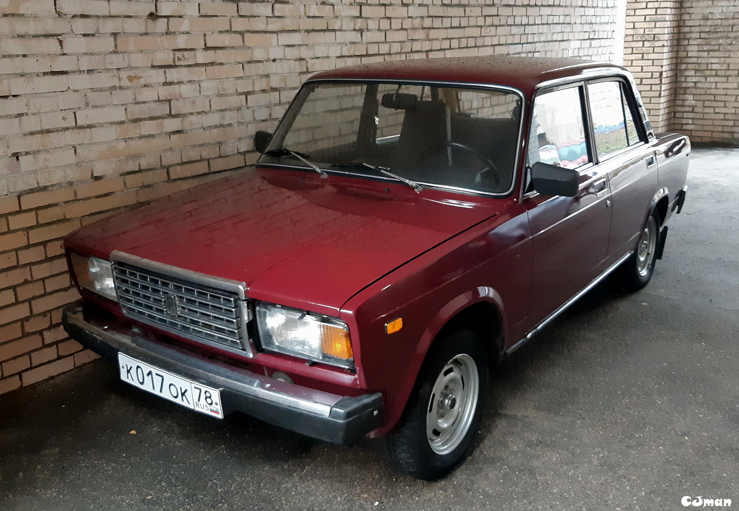 к 017 ок 78, Lada (VAZ) 2107 Жигули (Nova / Riva / Signet / 1500), 1982–2014