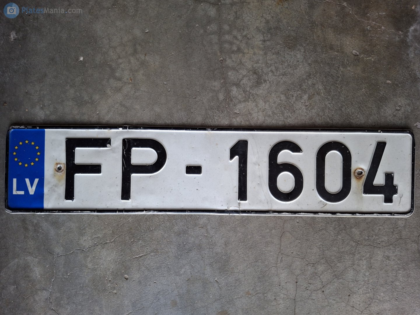 FP-1604, License plate without vehicle 
