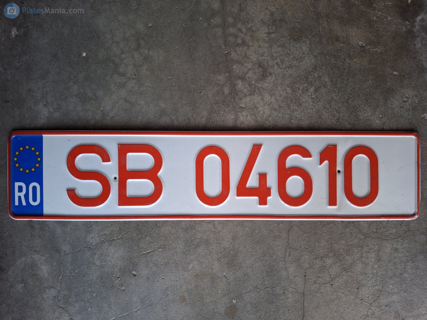 SB 04610, License plate without vehicle 