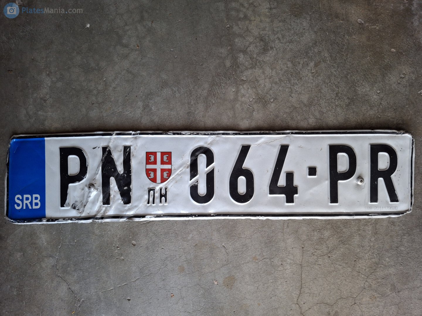 PN 064-PR, License plate without vehicle 