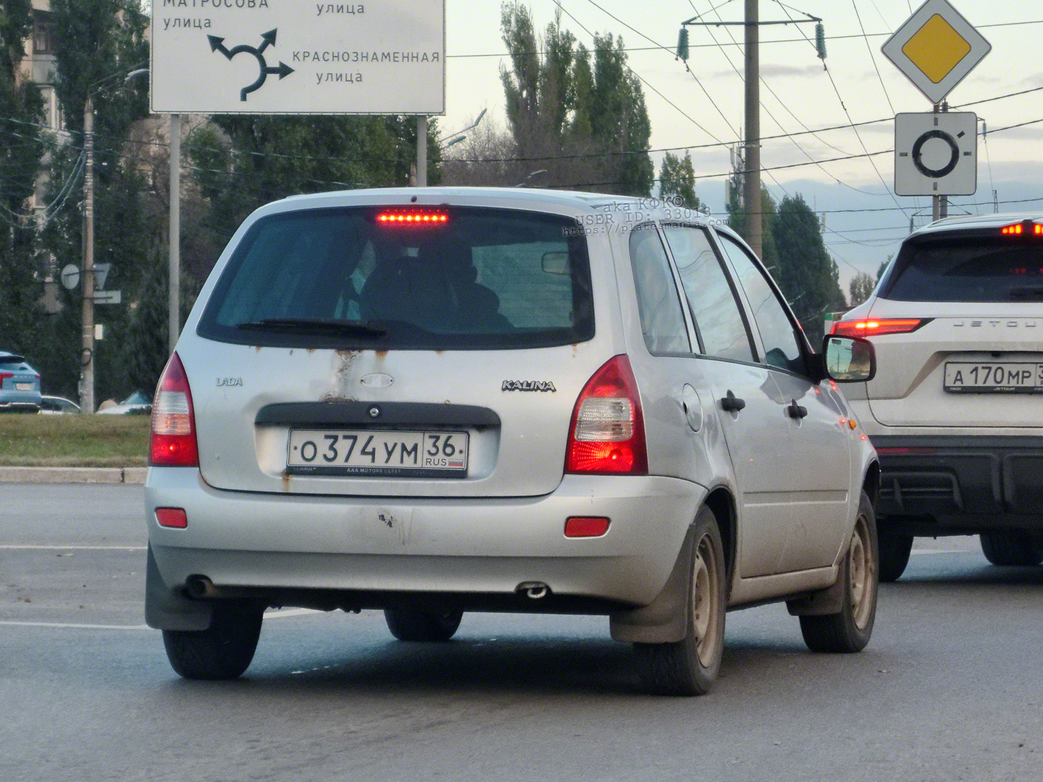 о 374 ум 36, Lada (VAZ) 1117 Kalina 