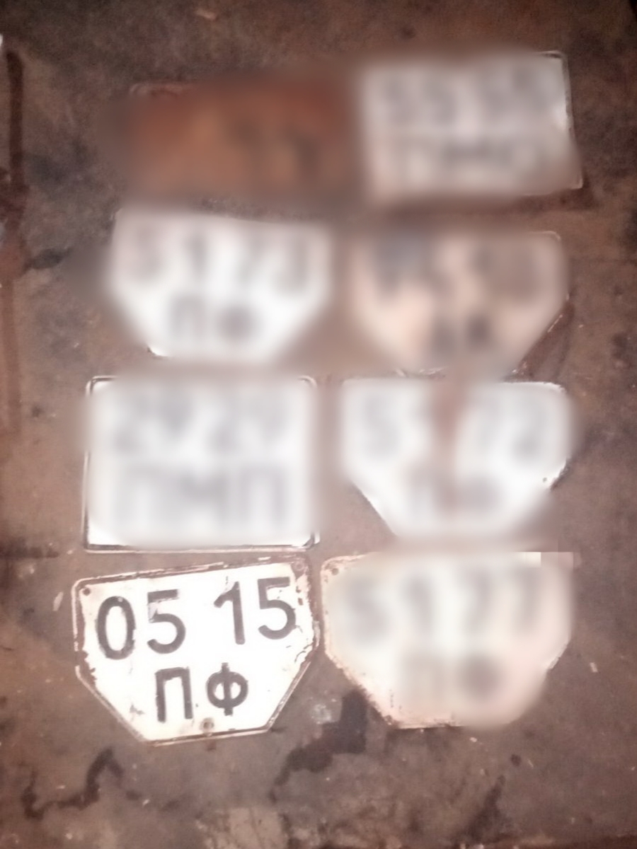 0515 ПФ, License plate without vehicle 