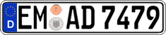 German license plate, Regular plates