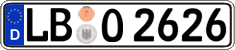 German license plate, Regular plates