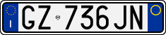License plate of Italy, Cars (1994 year series)