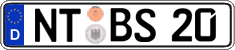 German license plate, Regular plates