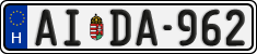 license plates of Hungary, Regular plates (2022)