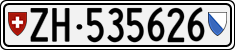 License plate of Switzerland, Cars
