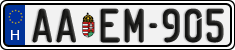 license plates of Hungary, Regular plates (2022)