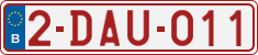 License plate of Belgium, Regular plates (2010)