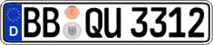 German license plate, Regular plates