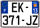 French license plate, SIV (ordinary)