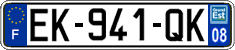 French license plate, SIV (ordinary)