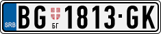 License plate of Serbia, Cars