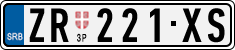License plate of Serbia, Cars