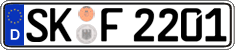 German license plate, Regular plates