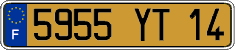 French license plate, FNI