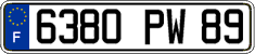 French license plate, FNI