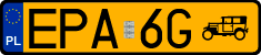 License plates of Poland, Oldtimers