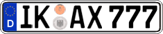 German license plate, Regular plates