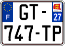 French license plate, SIV (ordinary)