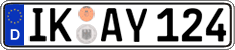 German license plate, Regular plates