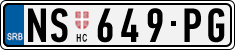 License plate of Serbia, Cars