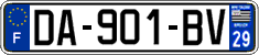 French license plate, SIV (ordinary)