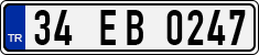 License plate of Turkey, Regular plates