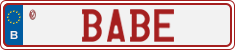 License plate of Belgium, Vanity Plates (2014)