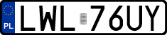 License plates of Poland, Regular car plates