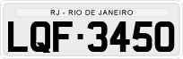 License plate of Brazil, Private owners (1990)