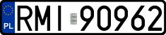 License plates of Poland, Regular car plates