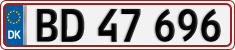 License plate of Denmark, Regular plates