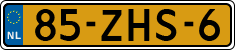 License plate of the Netherlands, Cars