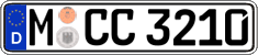 German license plate, Regular plates