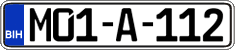 License plate of Bosnia and Herzegovina, Regular plates