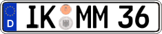 German license plate, Regular plates