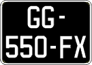 French license plate, SIV (oldtimers)