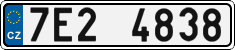 License plate of the Czech Republic, Cars (2001)