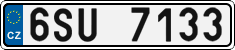 License plate of the Czech Republic, Cars (2001)