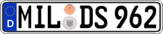 German license plate, Regular plates