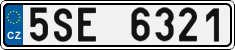 License plate of the Czech Republic, Cars (2001)