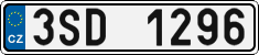 License plate of the Czech Republic, Cars (2001)